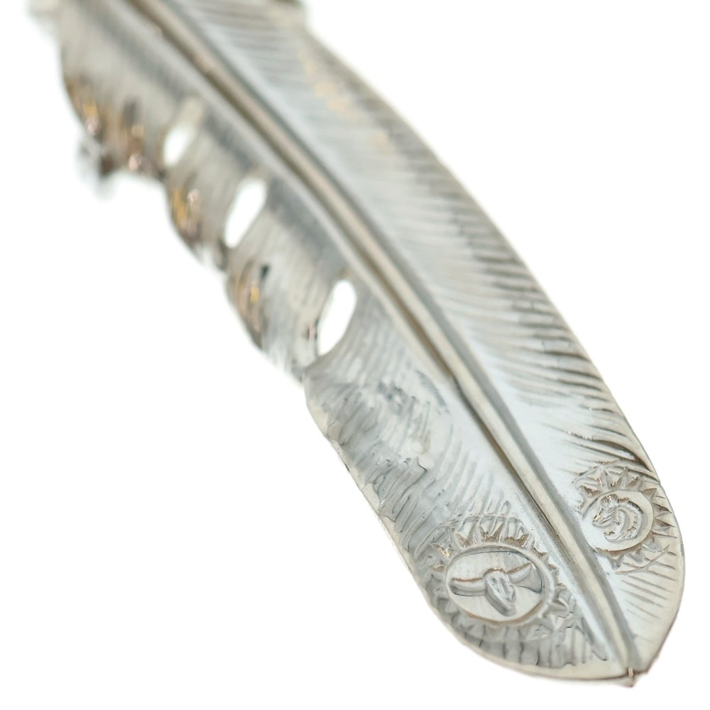 TADY & KING(タディアンドキング) 銀爪 ツメSVフェザー 特大フェザーペンダント シルバー/ゴールド 右向き