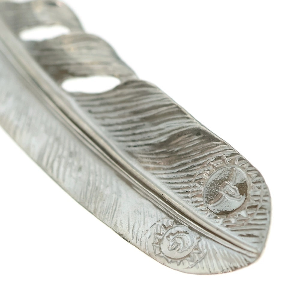 TADY & KING(タディアンドキング) 銀爪 ツメSVフェザー 特大フェザーペンダント シルバー/ゴールド 左向き