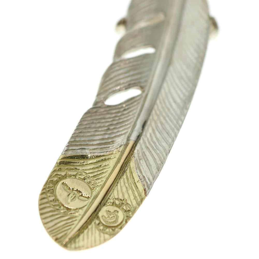 TADY & KING(タディアンドキング) 銀爪SVフェザー剣先K18 特大 右向き ネックレストップ シルバー/ゴールド