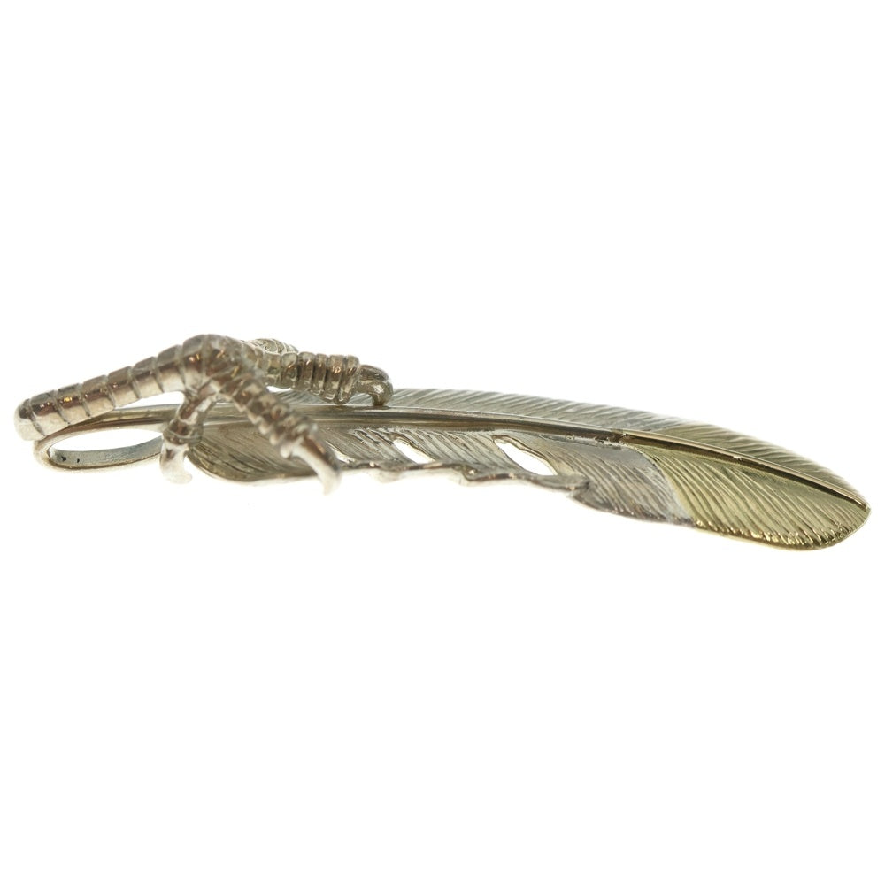 TADY & KING(タディアンドキング) 銀爪SVフェザー剣先K18 特大 左向き ネックレストップ シルバー/ゴールド