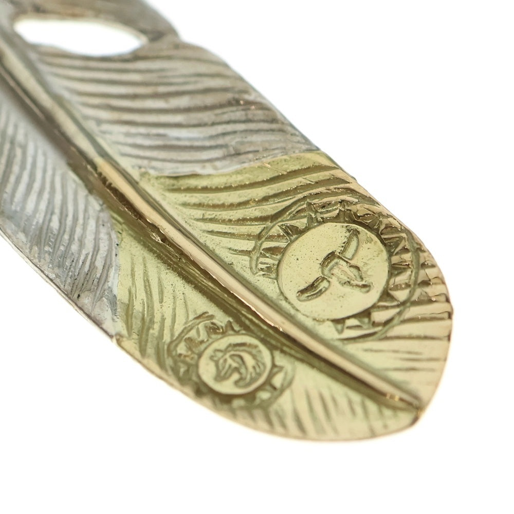 TADY & KING(タディアンドキング) 銀爪SVフェザー剣先K18 特大 左向き ネックレストップ シルバー/ゴールド