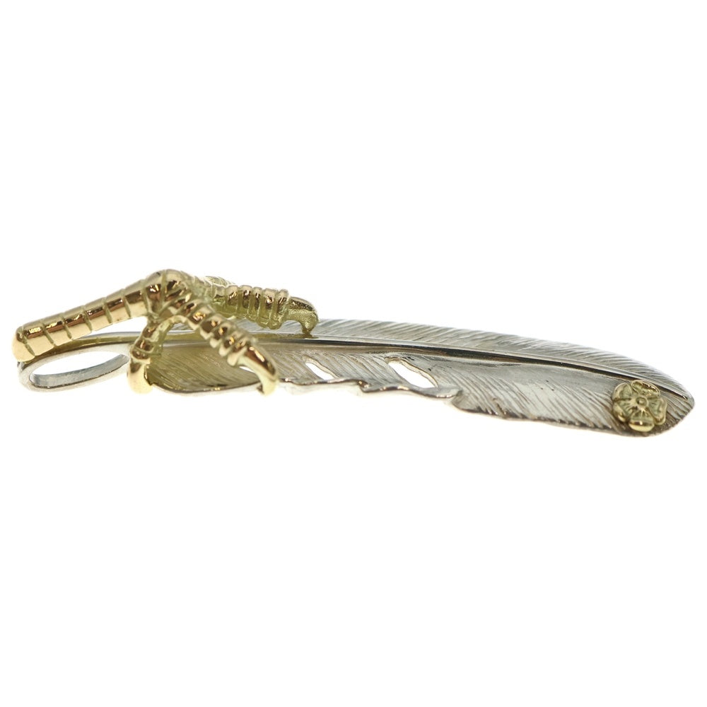 TADY & KING(タディアンドキング) 金爪K18フェザーGPローズ 右向き ネックレストップ シルバー/ゴールド