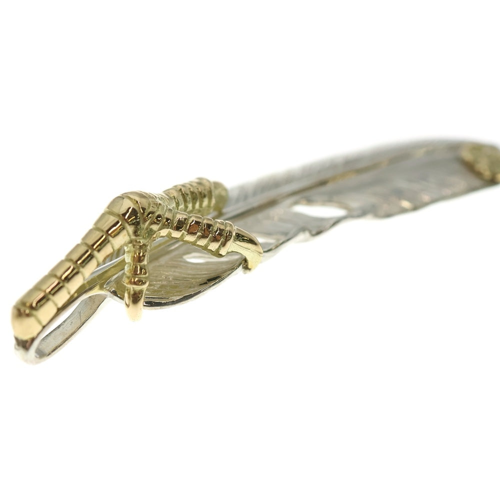 TADY & KING(タディアンドキング) 金爪K18フェザーGPローズ 右向き ネックレストップ シルバー/ゴールド