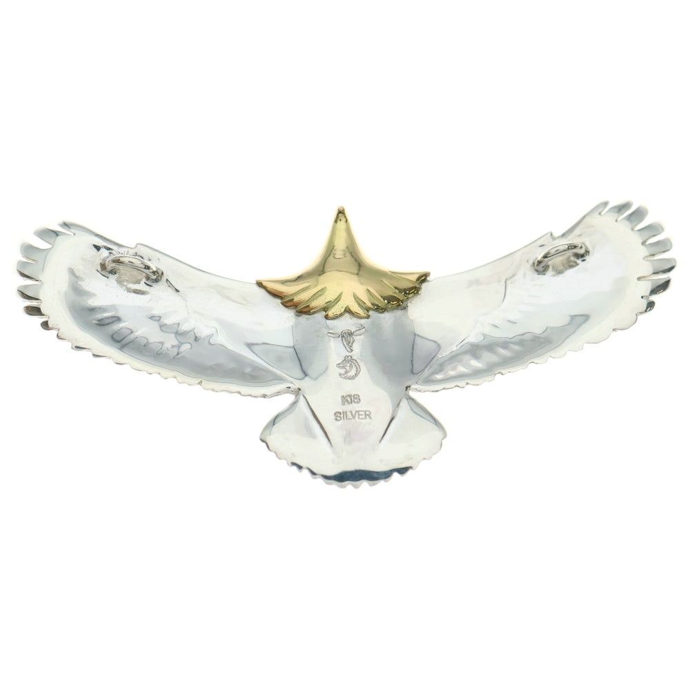 TADY & KING(タディアンドキング) 頭金 中イーグル 金縄ターコイズ ネックレストップ シルバー/ゴールド