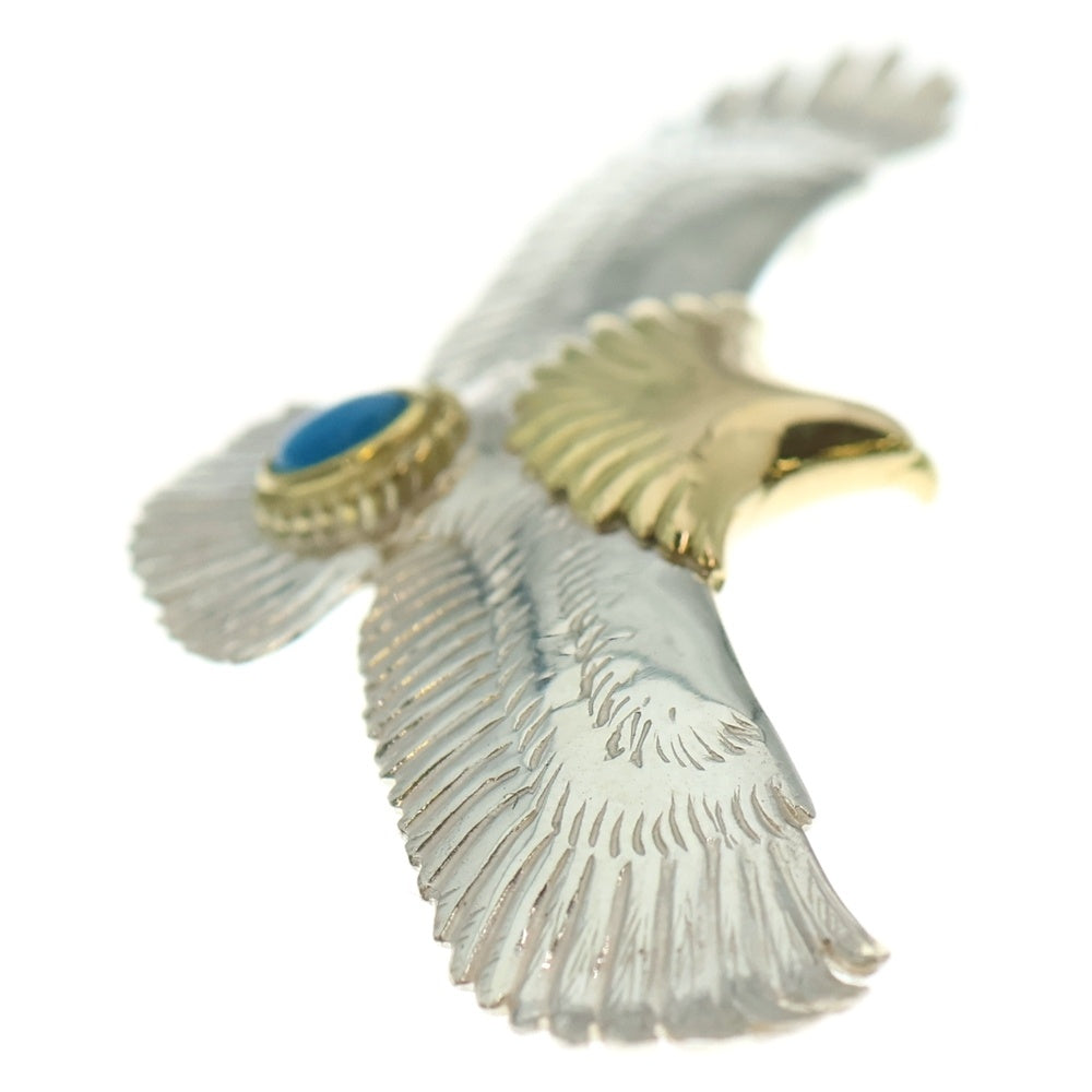 TADY & KING(タディアンドキング) 頭金 中イーグル 金縄ターコイズ ネックレストップ シルバー/ゴールド