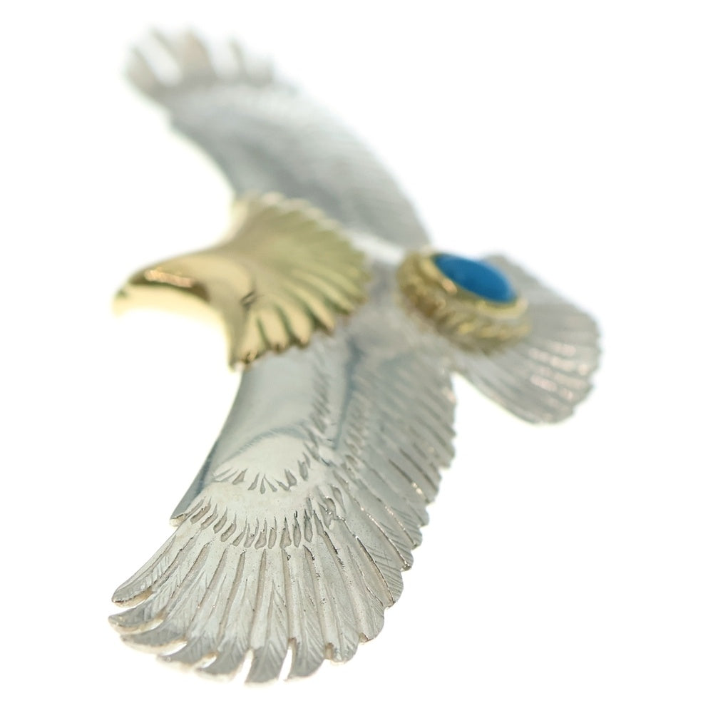 TADY & KING(タディアンドキング) 頭金 中イーグル 金縄ターコイズ ネックレストップ シルバー/ゴールド