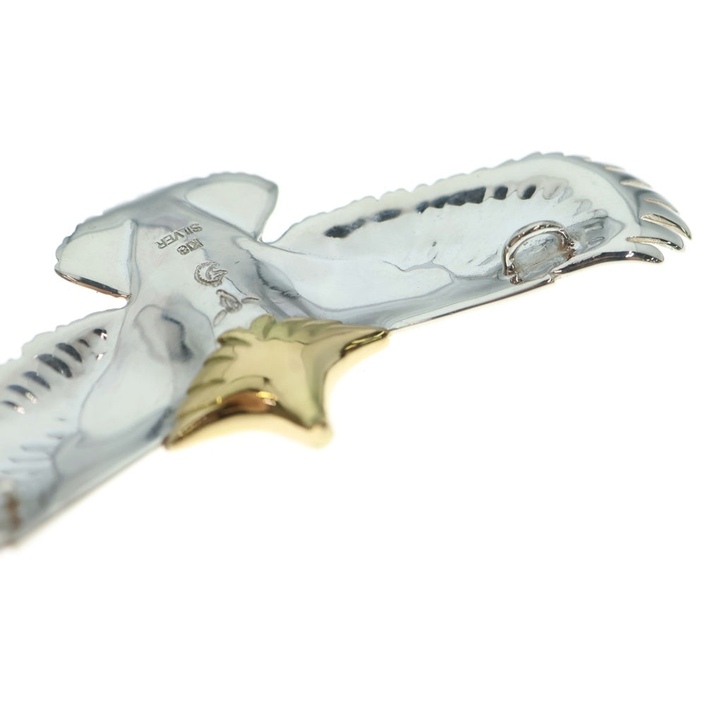 TADY & KING(タディアンドキング) 頭金 中イーグル 金縄ターコイズ ネックレストップ シルバー/ゴールド