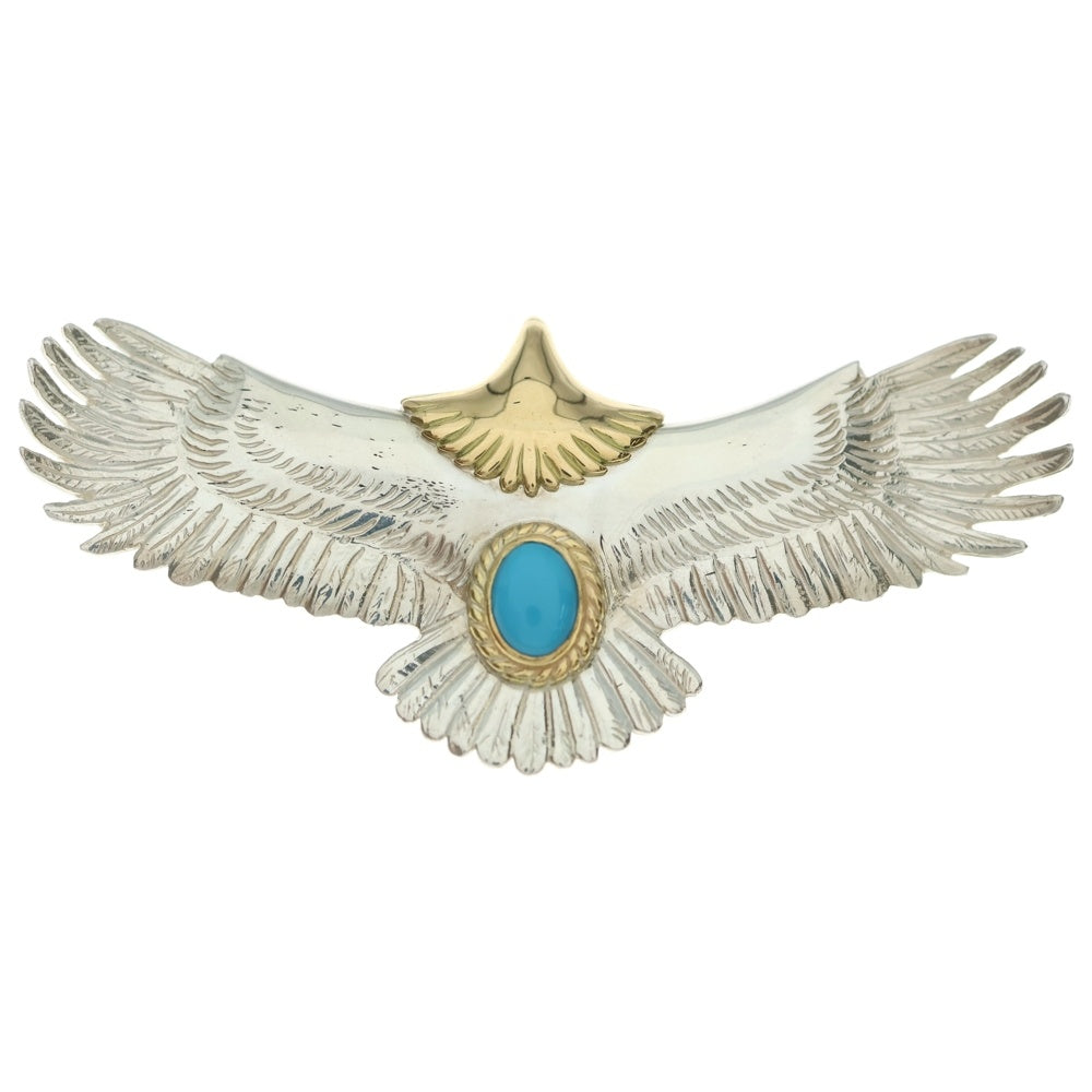 TADY & KING(タディアンドキング) 頭金 大イーグル 金縄ターコイズ ネックレストップ シルバー/ゴールド