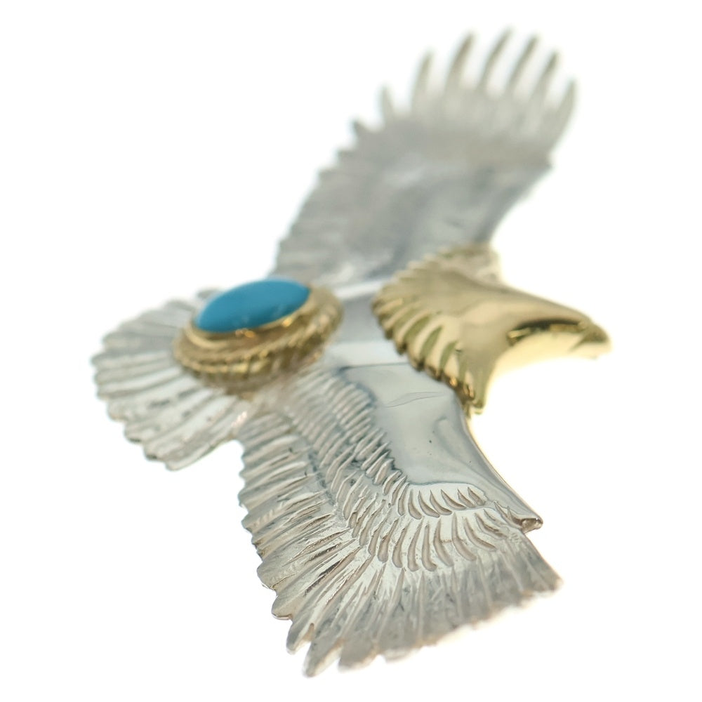 TADY & KING(タディアンドキング) 頭金 大イーグル 金縄ターコイズ ネックレストップ シルバー/ゴールド