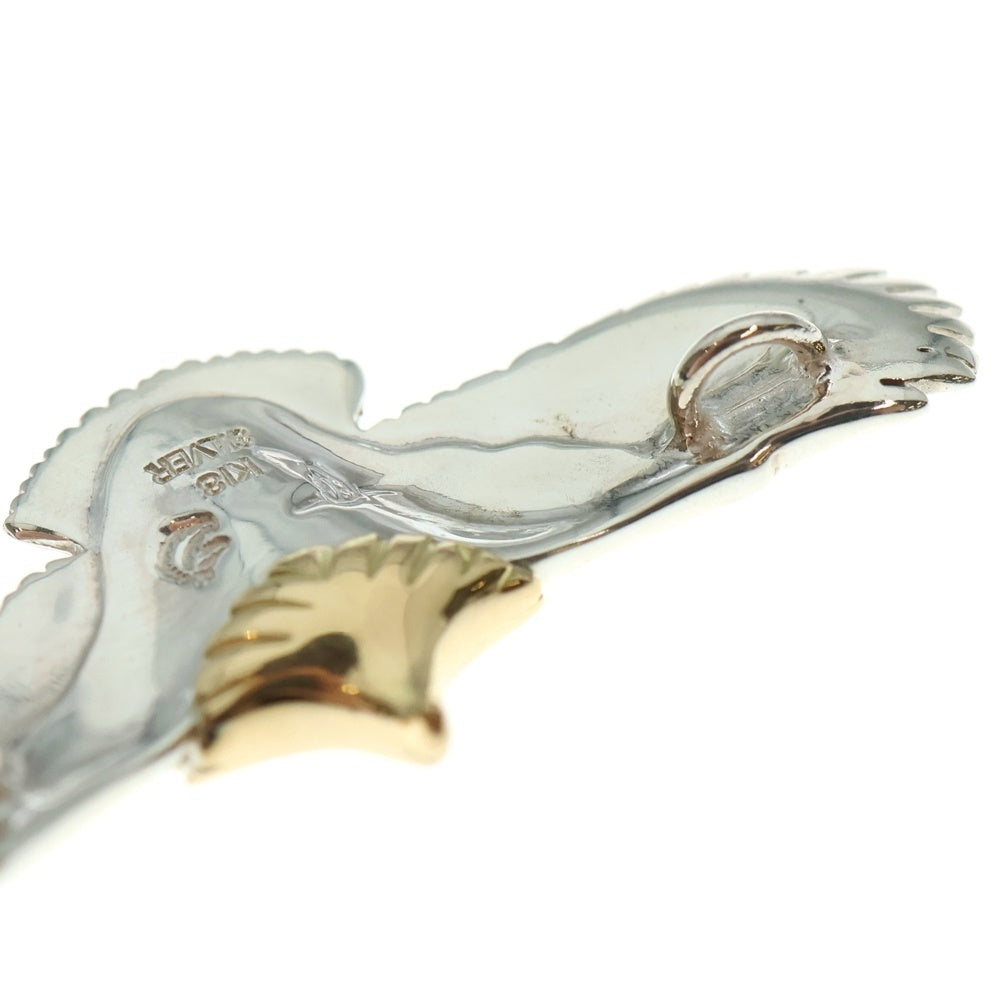 TADY & KING(タディアンドキング) K18 ベビーイーグル頭金 ネックレストップ シルバー/ゴールド