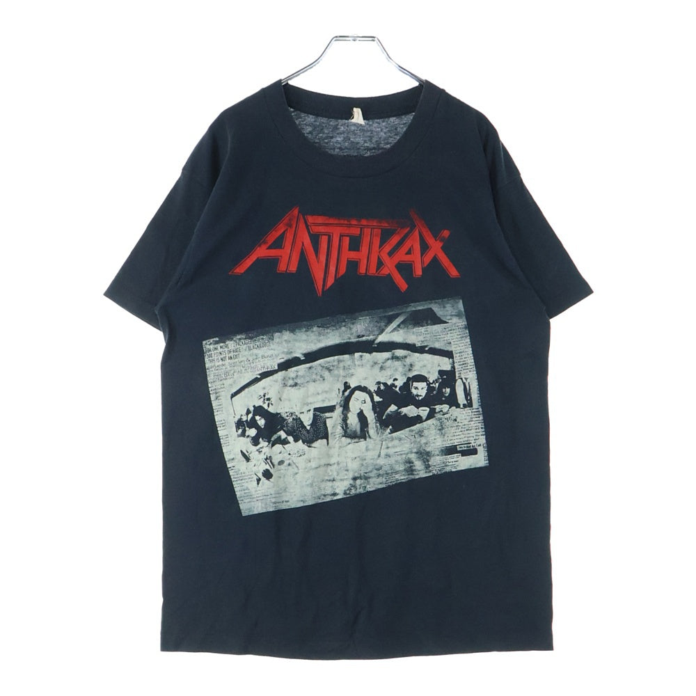 VINTAGE(ヴィンテージ) 90s ANTHRAX アンスラックス 両面プリント Tシャツ 半袖カットソー ブラック