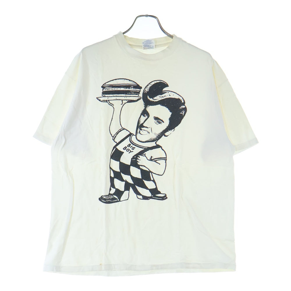 VINTAGE(ヴィンテージ) 90s Elvis Presley BIG BOY エルヴィス プレスリー Tシャツ 半袖カットソー ホワイト