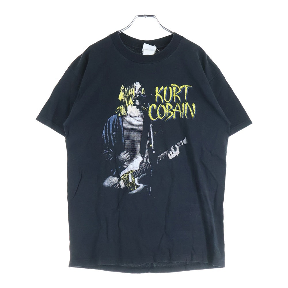 VINTAGE(ヴィンテージ) 90-00s NIRVANA KURT COBAIN ニルヴァーナ カートコバーン フロントプリント Tシャツ 半袖カットソーブラック