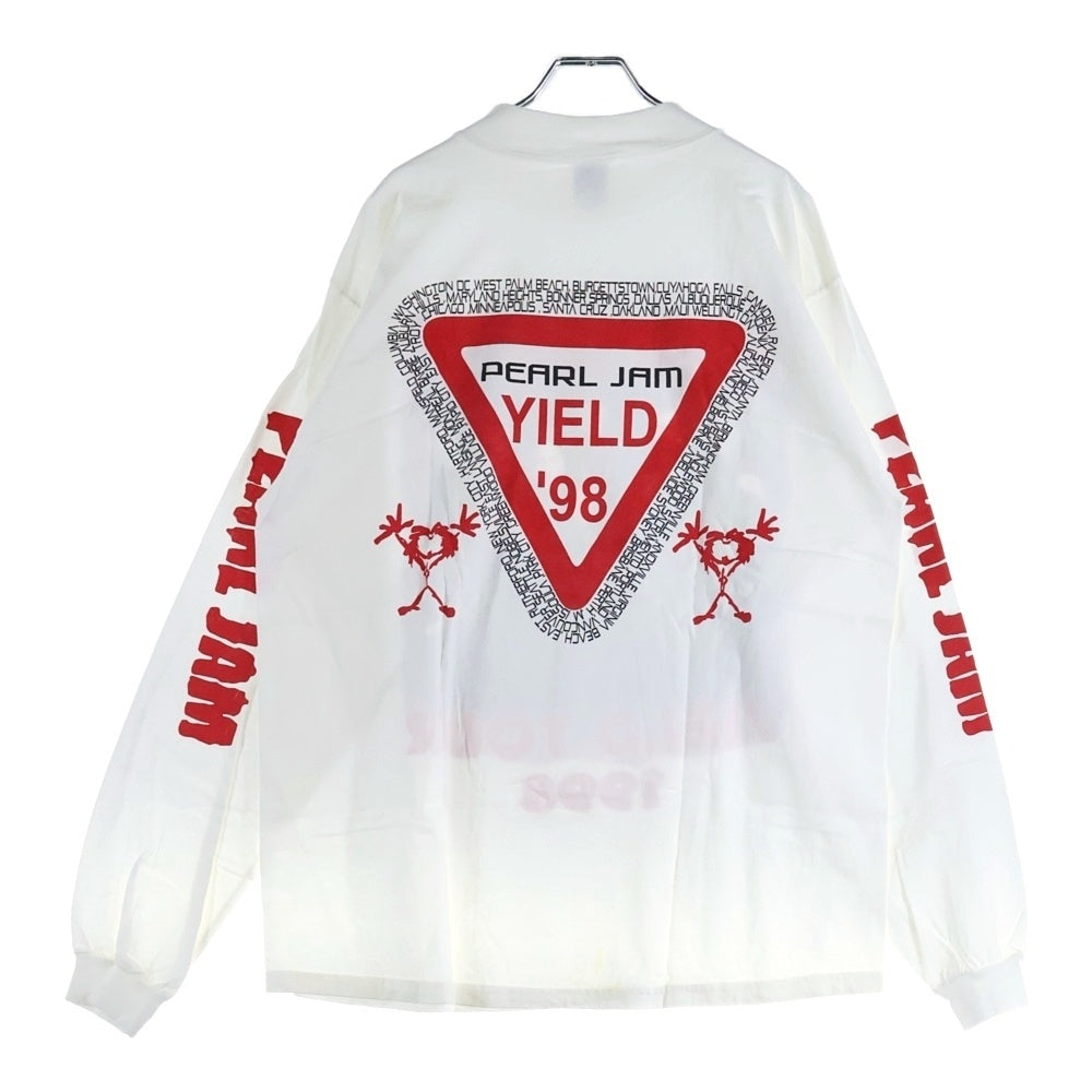 VINTAGE(ヴィンテージ) 90s PEARL JAM YIELD TOUR パールジャム 両面 アーム プリント Tシャツ 長袖カットソー ホワイト
