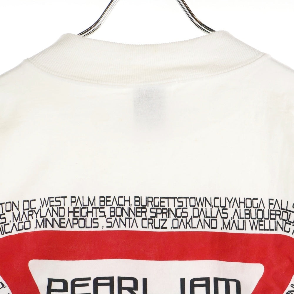 VINTAGE(ヴィンテージ) 90s PEARL JAM YIELD TOUR パールジャム 両面 アーム プリント Tシャツ 長袖カットソー ホワイト