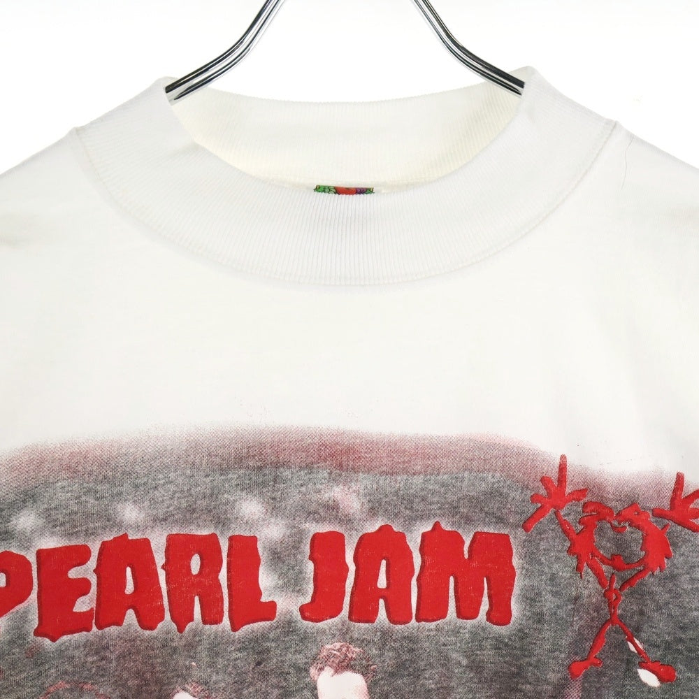 VINTAGE(ヴィンテージ) 90s PEARL JAM YIELD TOUR パールジャム 両面 アーム プリント Tシャツ 長袖カットソー ホワイト