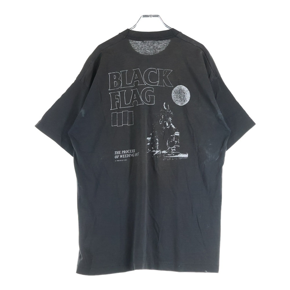 VINTAGE(ヴィンテージ) 80s BLACK FLAG THE PROCESS ブラックフラッグ 両面プリント Tシャツ 半袖カットソーブラック