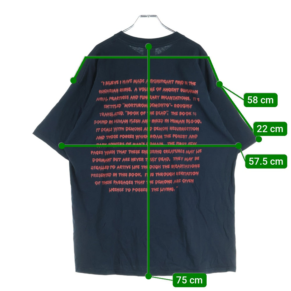 VINTAGE(ヴィンテージ) 00s EVIL DEAD MOVIE TEE 死霊のはらわた プリント Tシャツ 半袖カットソーブラック