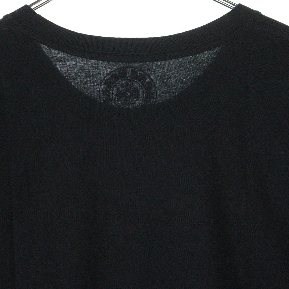 CHROME HEARTS(クロムハーツ) CH T SHRT ネックロゴ プリント 半袖 Tシャツ ブラック/パープル