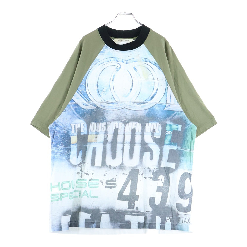1017 ALYX 9SM(アリクス) グラフィック プリント ラグラン 半袖 Tシャツ オリーブ
