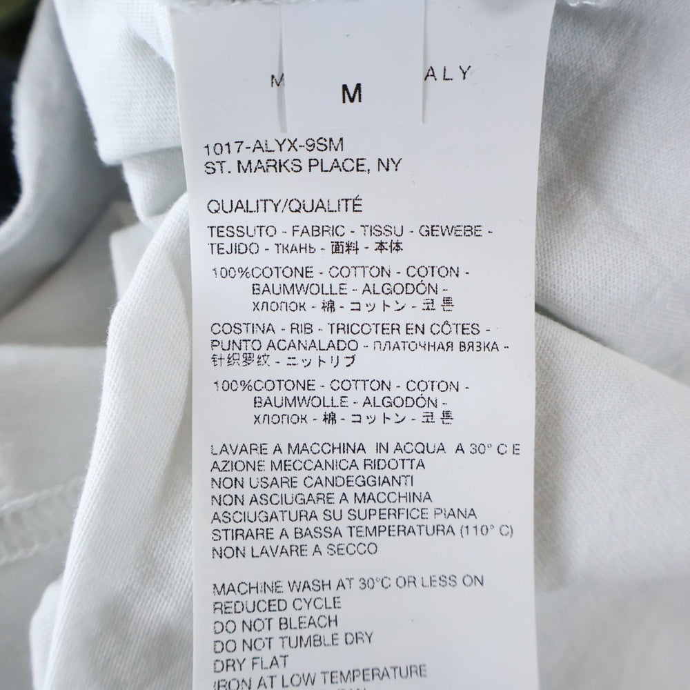 1017 ALYX 9SM(アリクス) グラフィック プリント ラグラン 半袖 Tシャツ オリーブ