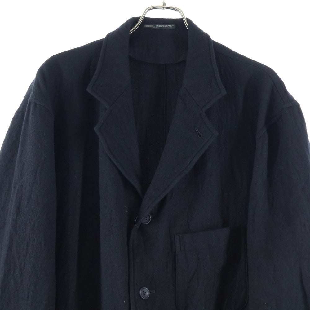 Y's for men(ワイズフォーメン) × MASSES SHRINK SERGE FULLING JACKET ML-J90-143-1 マシス シュリンクサージ ジャケット ブラック