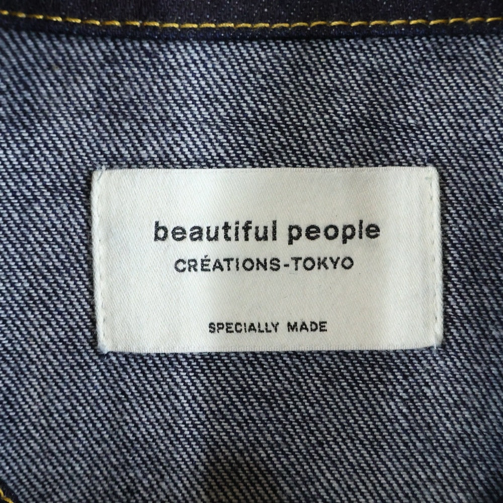 beautiful people(ビューティフルピープル) double-end left hand twill denim blouson 1545102023 デニム ジャケット インディゴ