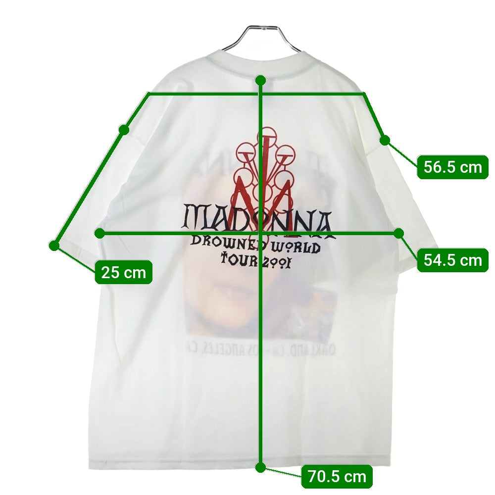 VINTAGE(ヴィンテージ) 00s MADONNA DROWNED WORLD TOUR マドンナ Tシャツ 半袖カットソー ホワイト