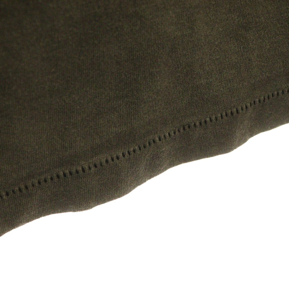 SAINT MICHAEL(セントマイケル) 21AW T-SHIRT FOCUS クルーネックロゴプリント半袖Tシャツ 半袖カットソー ヴィンテージ加工 ブラック SM-A21-0000-002