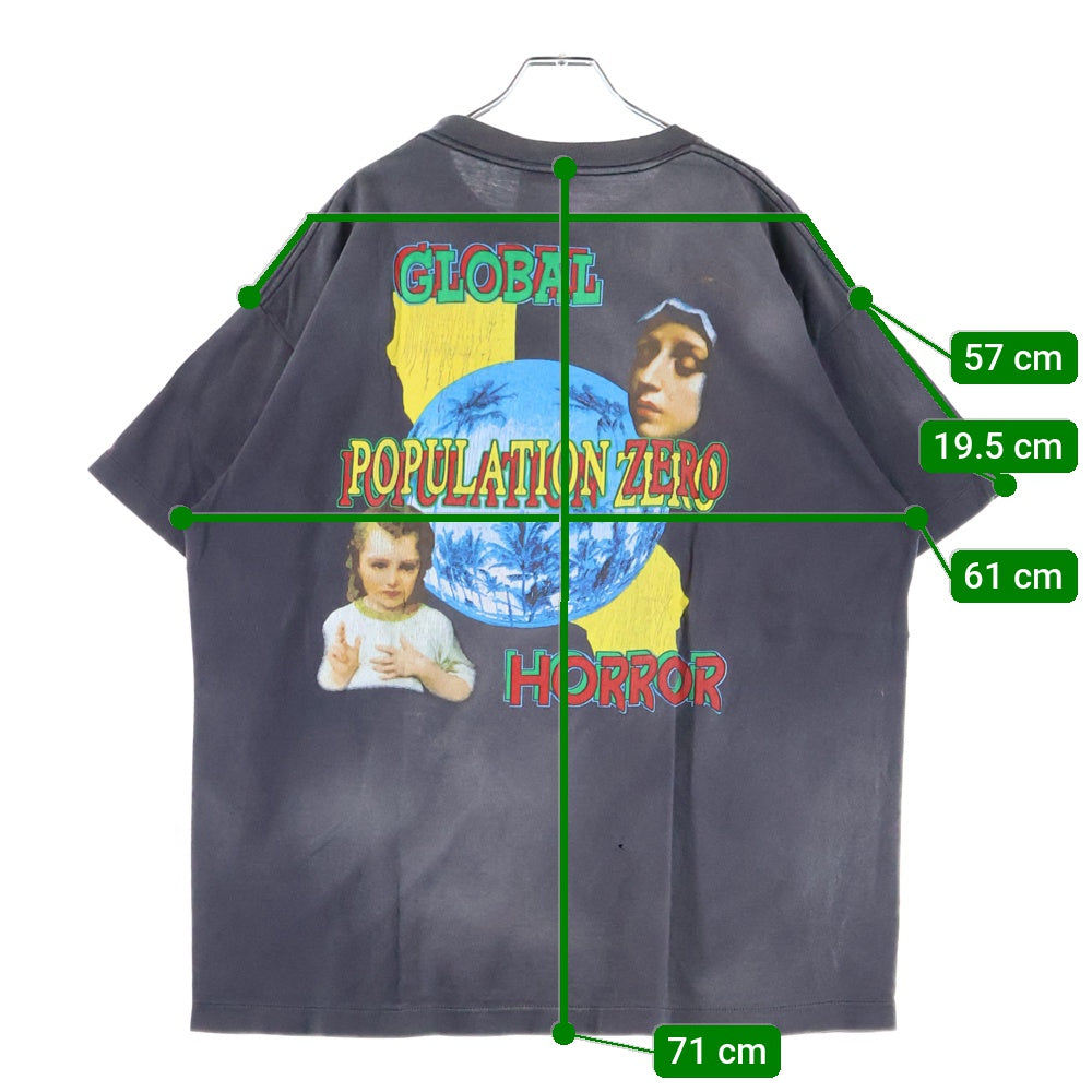 SAINT MICHAEL(セントマイケル) 24SS ON EARTH SS TEE ヴィンテージ加工 オンアース プリント ショートスリーブTシャツ 半袖カットソー SM-YS8-0000-002