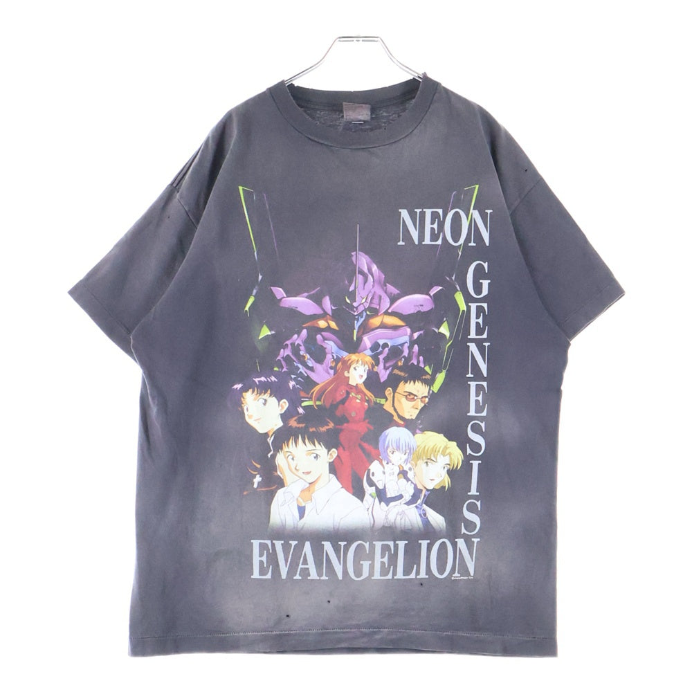 SAINT MICHAEL(セントマイケル) 24SS ×エヴァンゲリオン プリント半袖クルーネックTシャツ 半袖カットソー チャコールグレー SM-YS8-0000-C24