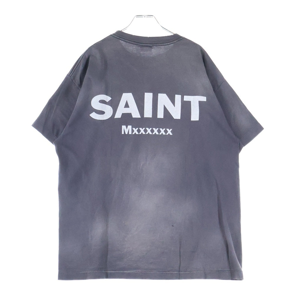 SAINT MICHAEL(セントマイケル) 24SS ×エヴァンゲリオン プリント半袖クルーネックTシャツ 半袖カットソー チャコールグレー SM-YS8-0000-C24