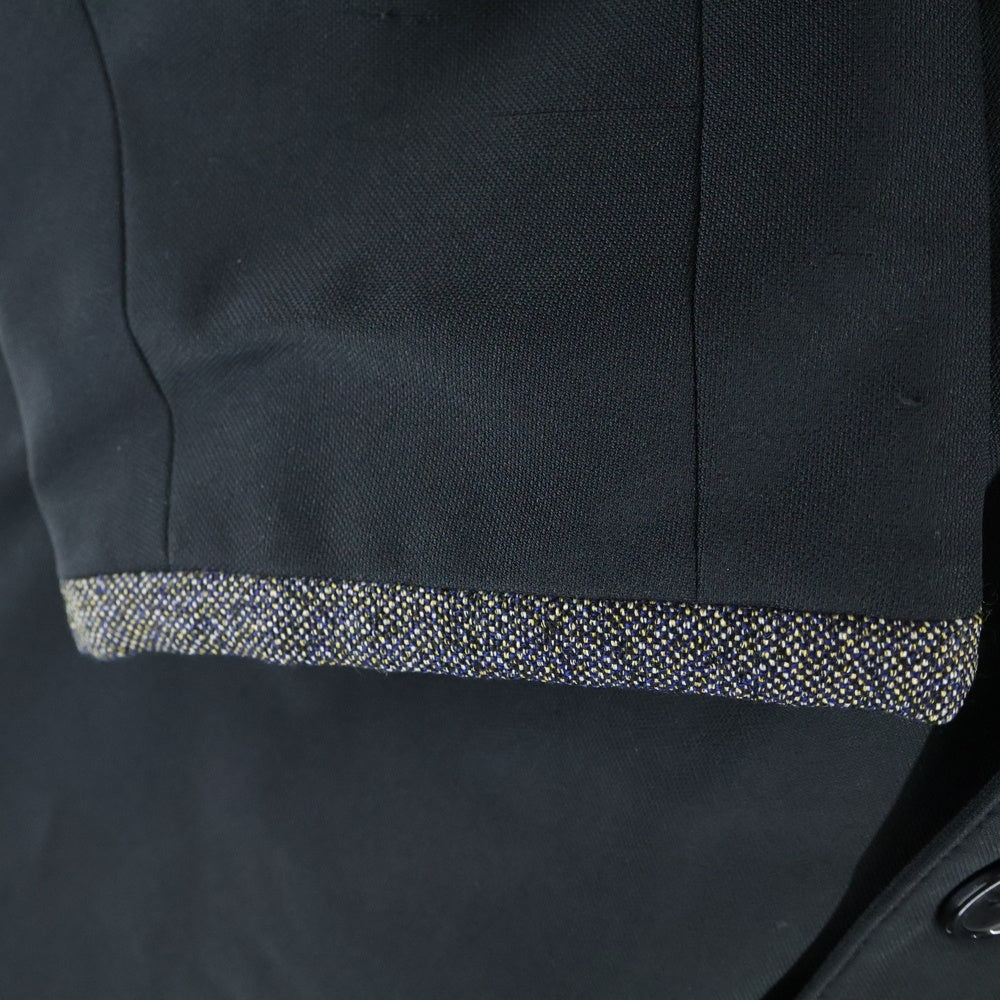 RAF SIMONS(ラフシモンズ) 07AW Archive アーカイブ ナイロン 素材切り替え ダブルコート ブラック