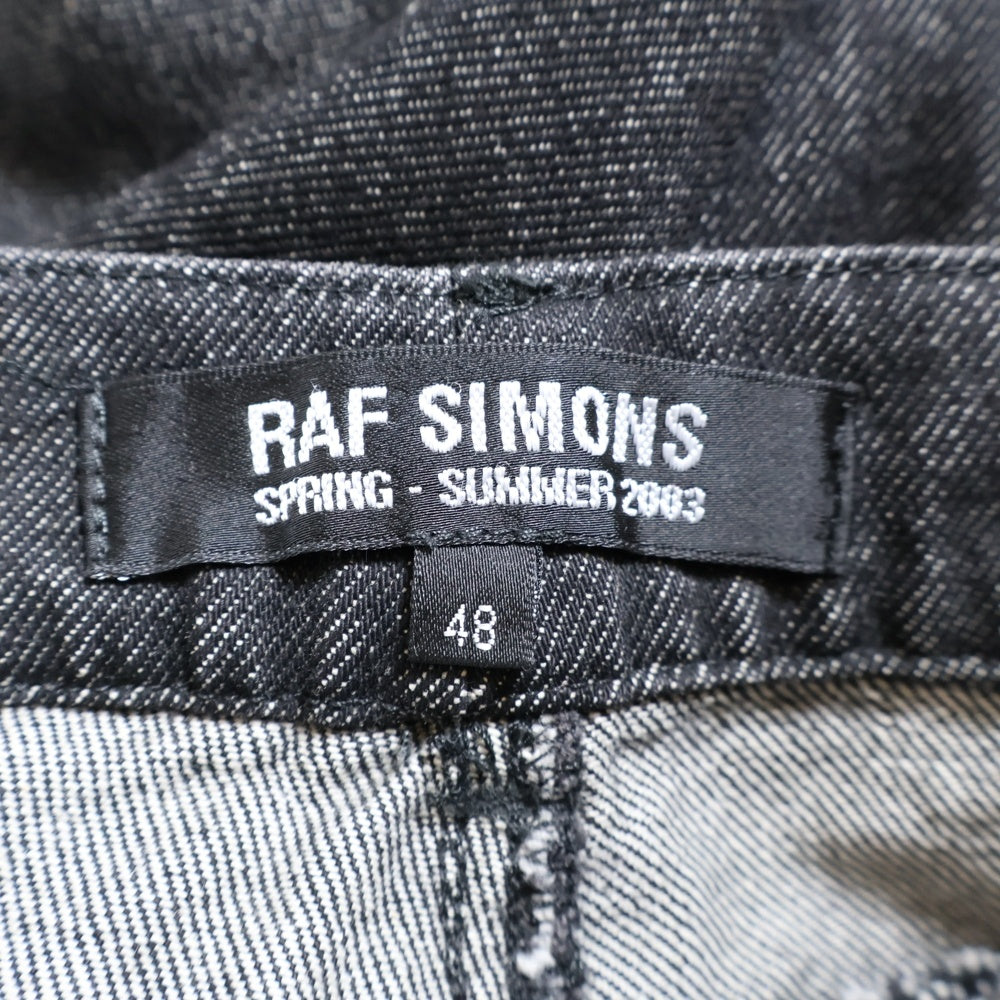 RAF SIMONS(ラフシモンズ) 03SS CONSUMED期 消費者期 Archive アーカイブ 5ポケット デニムパンツ ブラック