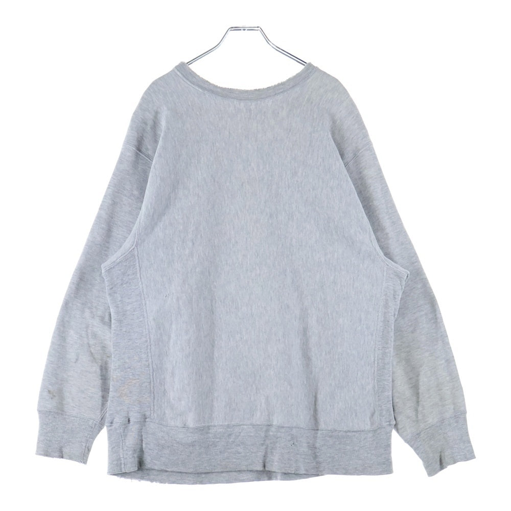 CHAMPION(チャンピオン) 70s REVERSE WEAVE WARMUP NAVY リバースウィーブ ネイビー 単色タグ 染み込みプリント スウェット グレー
