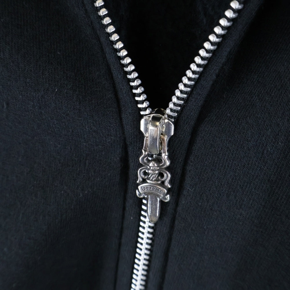 CHROME HEARTS(クロムハーツ) SWTSHRT HD ZIP アームロゴプリントジップアップパーカー ブラック