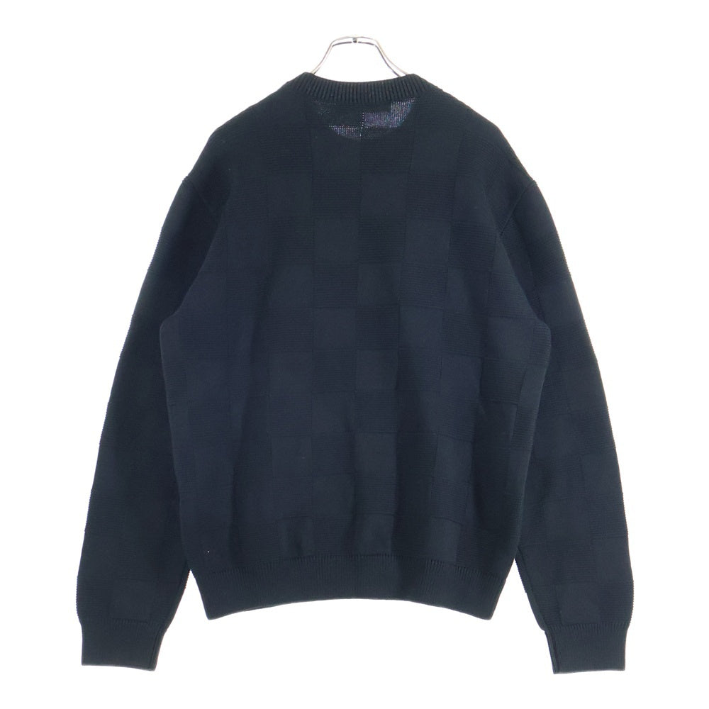 LOUIS VUITTON(ルイヴィトン) 23AW ダミエ コットン ニット セーター ブラック RM232Q TBY HNN41W