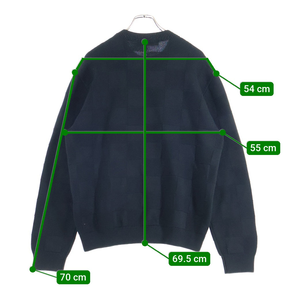 LOUIS VUITTON(ルイヴィトン) 23AW ダミエ コットン ニット セーター ブラック RM232Q TBY HNN41W