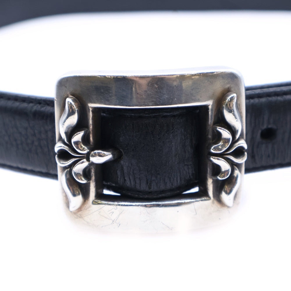 CHROME HEARTS(クロムハーツ) BLT OTJ 1.0inch フィリグリー レザーベルト ブラック/シルバー