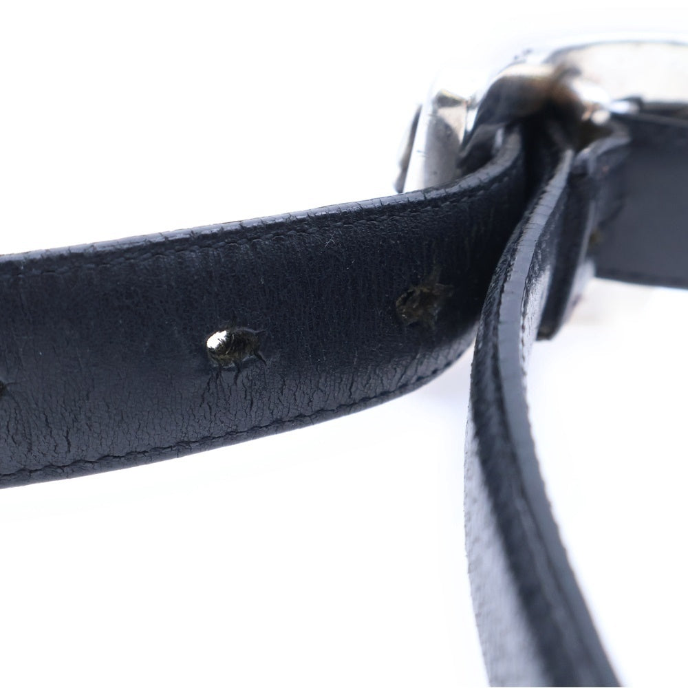 CHROME HEARTS(クロムハーツ) BLT OTJ 1.0inch フィリグリー レザーベルト ブラック/シルバー