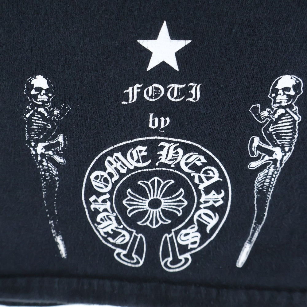 CHROME HEARTS(クロムハーツ) CH 1 FOTI クルーネック プリント Tシャツ 販売カットソー ブラック