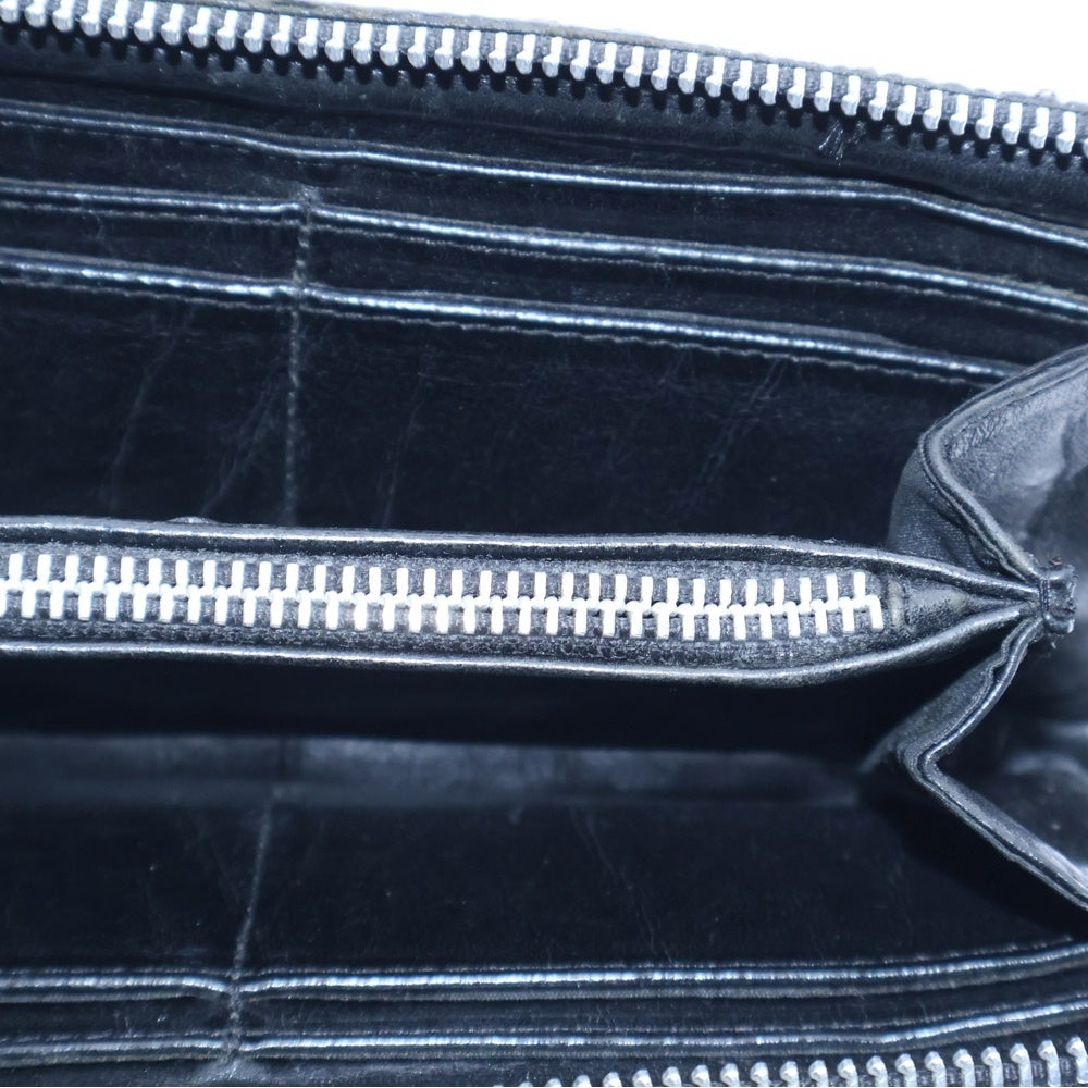 CHROME HEARTS(クロムハーツ) REC F ZIP QUILTED セメタリークロス キルティング レザー ウォレット 財布 ブラック