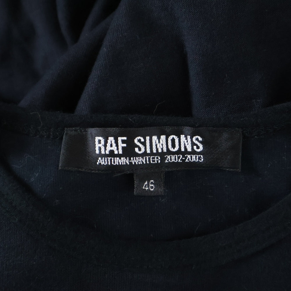 RAF SIMONS(ラフシモンズ) 02AW Archive Virginia Creeper期 NEBRASKA TEE ネブラスカ プリント 半袖Tシャツ ブラック