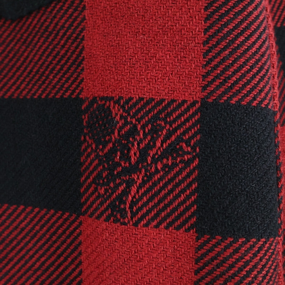 mastermind JAPAN(マスターマインドジャパン) 12AW neworder期 バッファローチェック スカル刺繍 CPOジャケット レッド