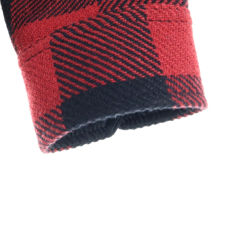 mastermind JAPAN(マスターマインドジャパン) 12AW neworder期 バッファローチェック スカル刺繍 CPOジャケット レッド