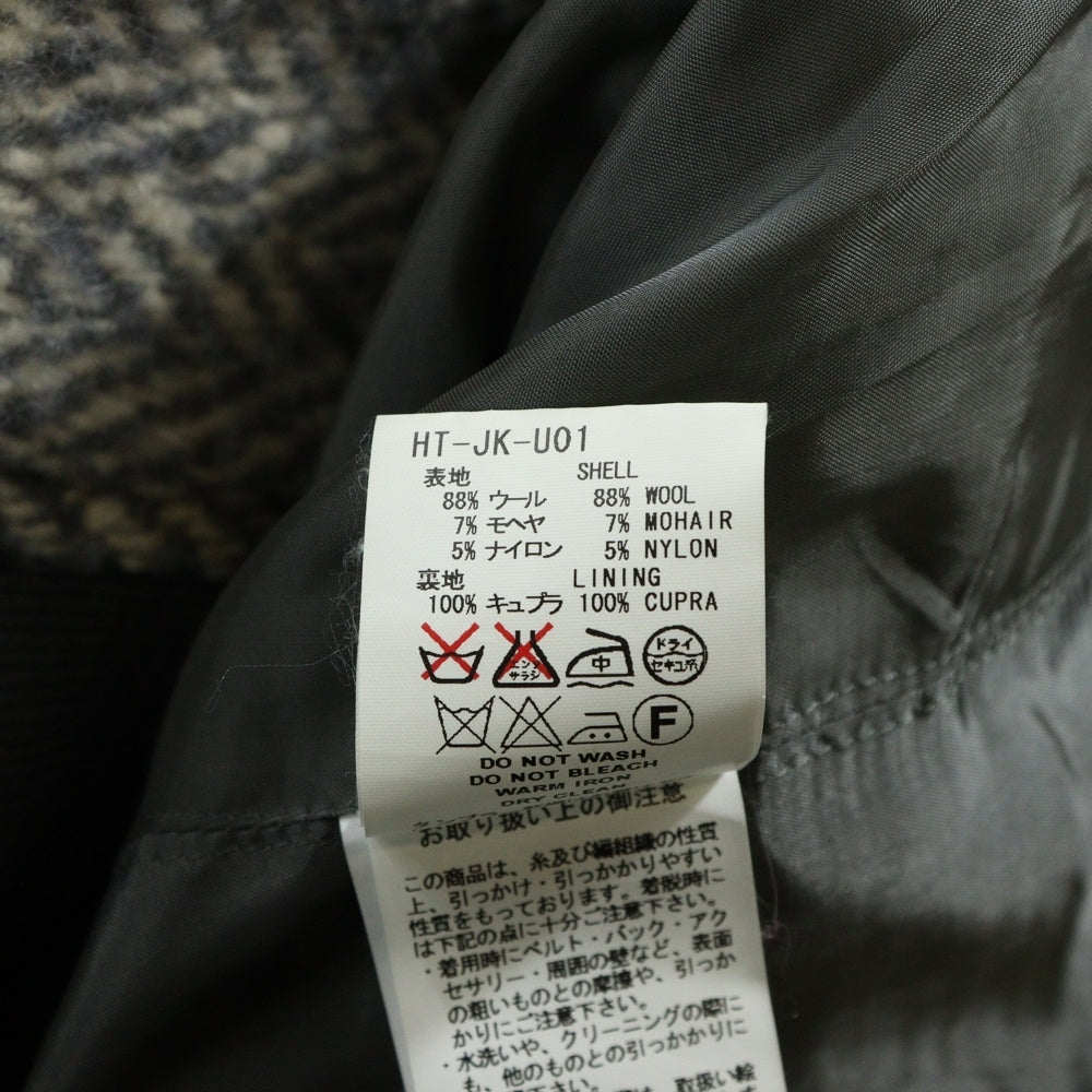 FACETASM(ファセッタズム) ヘリンボーン ウール MA-1 ボンバージャケット グレー HT-JK-U01