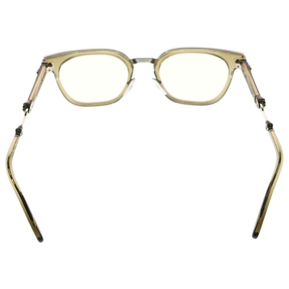 CHROME HEARTS(クロムハーツ) DUCK BUTTER ダガーテンプルウェリントンサングラス 眼鏡 オリーブ/シルバー