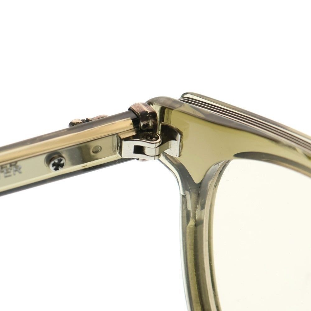 CHROME HEARTS(クロムハーツ) DUCK BUTTER ダガーテンプルウェリントンサングラス 眼鏡 オリーブ/シルバー