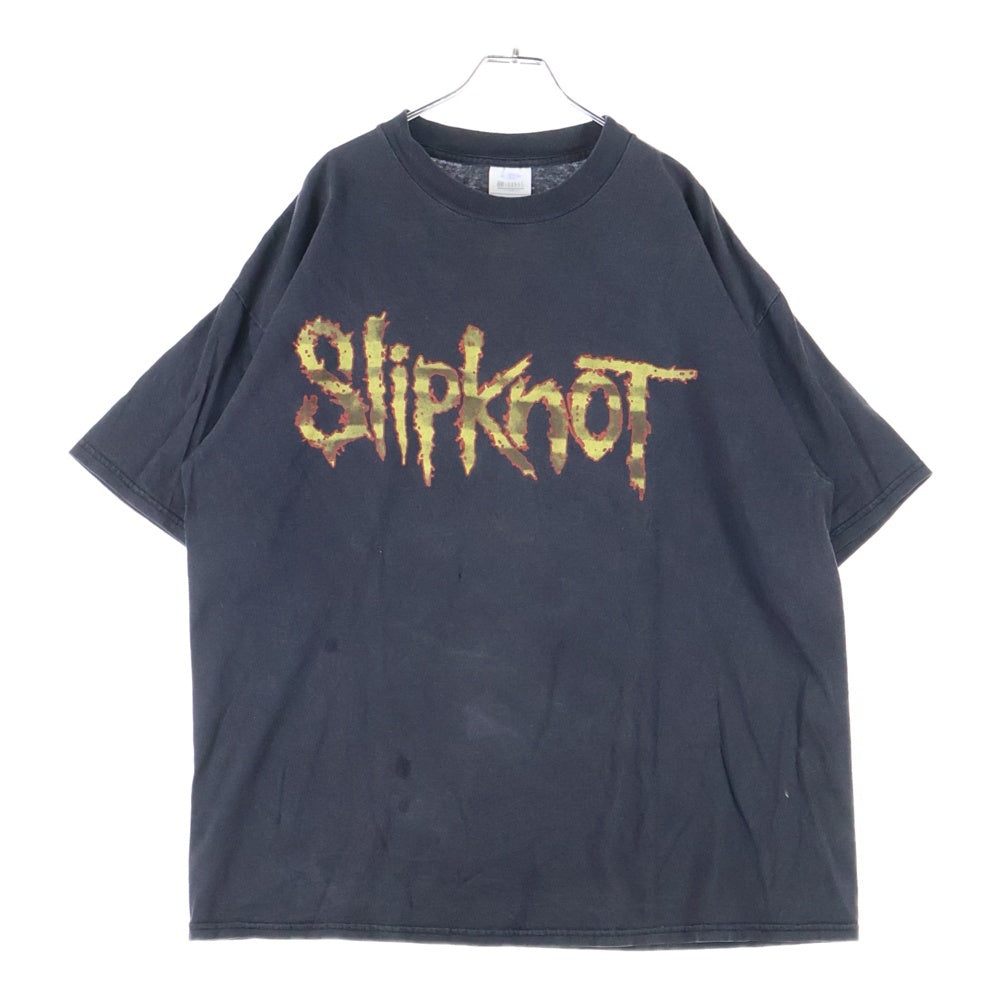 VINTAGE(ヴィンテージ) 00s SLIPKNOT CUT YOUR THROAT AND KEEP WALKKING スリップノット 両面プリント Tシャツ 半袖カットソー ブラック
