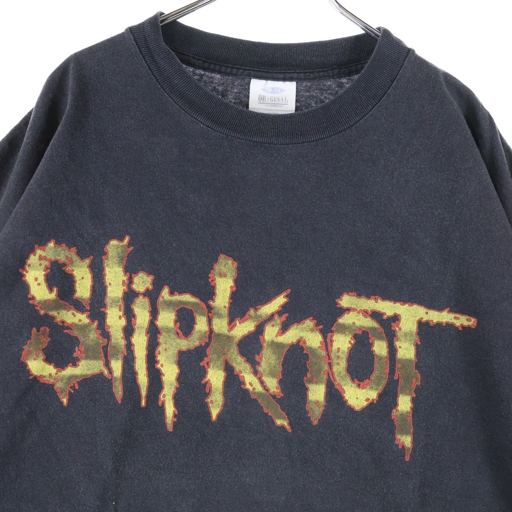 VINTAGE(ヴィンテージ) 00s SLIPKNOT CUT YOUR THROAT AND KEEP WALKKING スリップノット 両面プリント Tシャツ 半袖カットソー ブラック